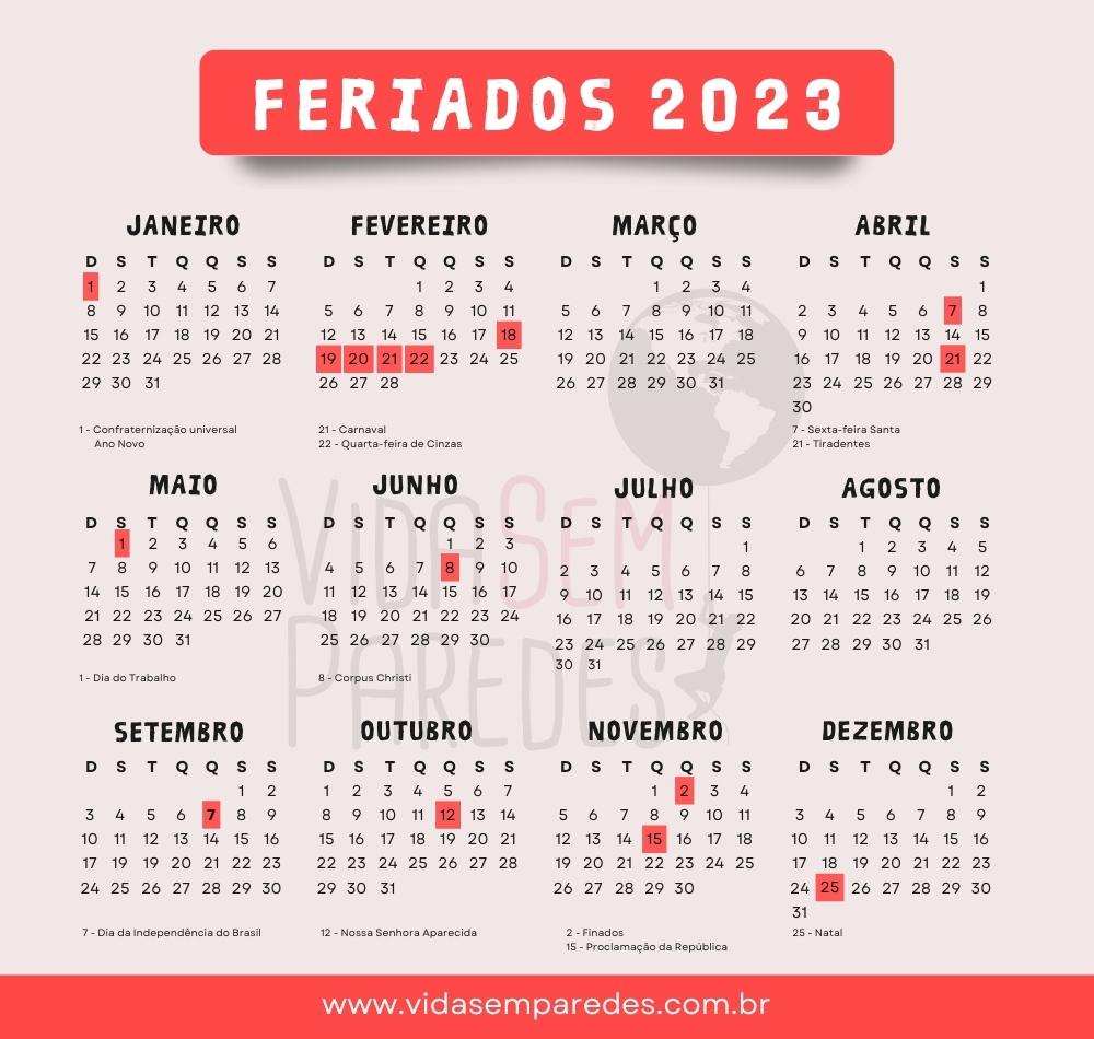 Feriados 2023: datas para organizar o calendário